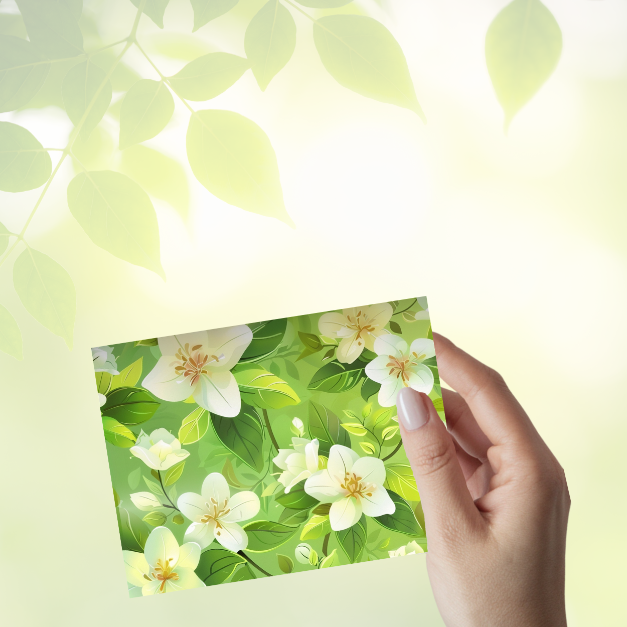 Spring Blossom Notecard Set – Pack of 12 Elegant Floral Greeting Cards