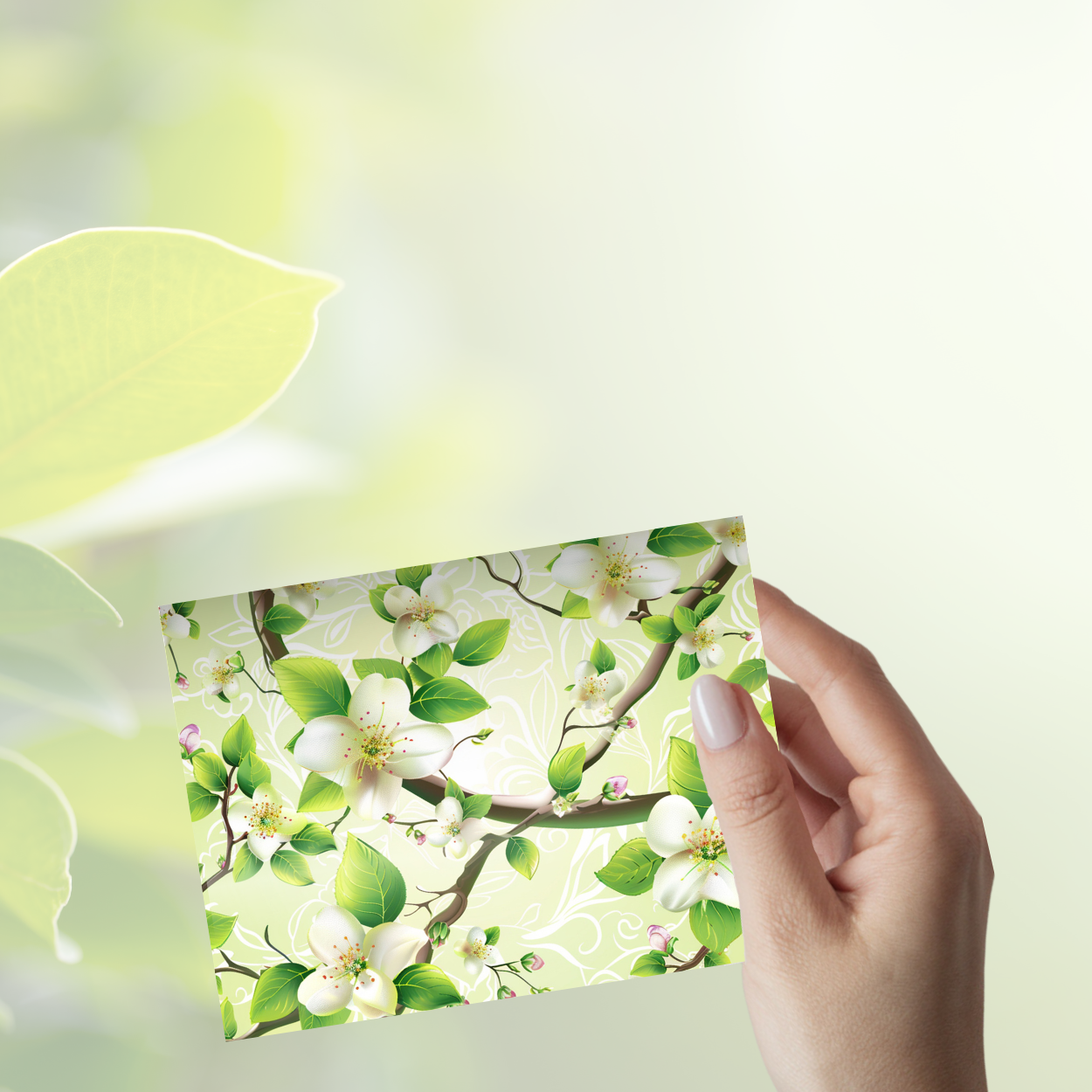 Spring Blossom Notecard Set – Pack of 12 Elegant Floral Greeting Cards