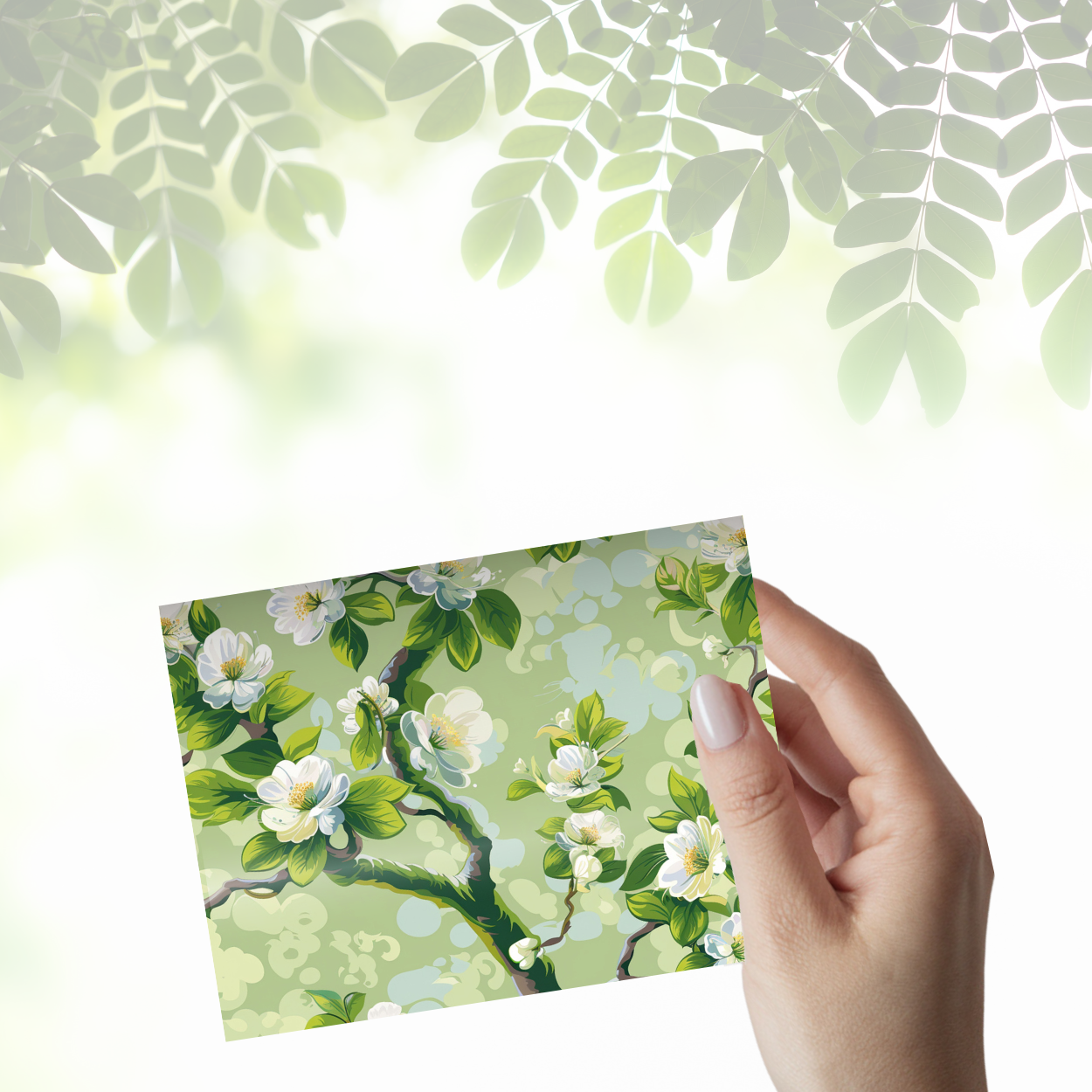 Spring Blossom Notecard Set – Pack of 12 Elegant Floral Greeting Cards