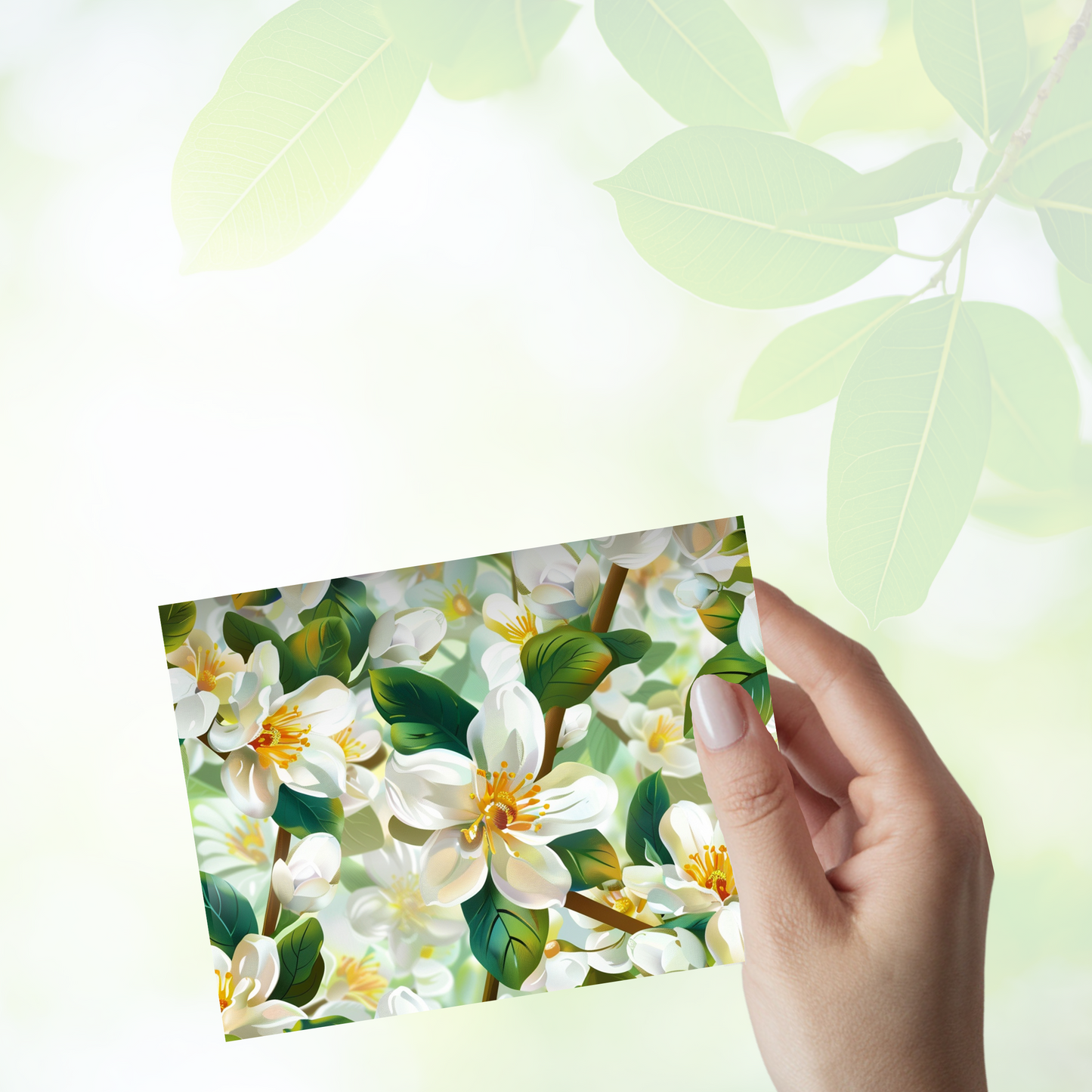 Spring Blossom Notecard Set – Pack of 12 Elegant Floral Greeting Cards