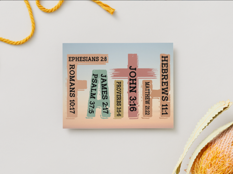 Faith & Encouragement Notecard Set – 8 Inspirational 5.5"x4.25" Cards with Envelopes in Kraft Gift Box