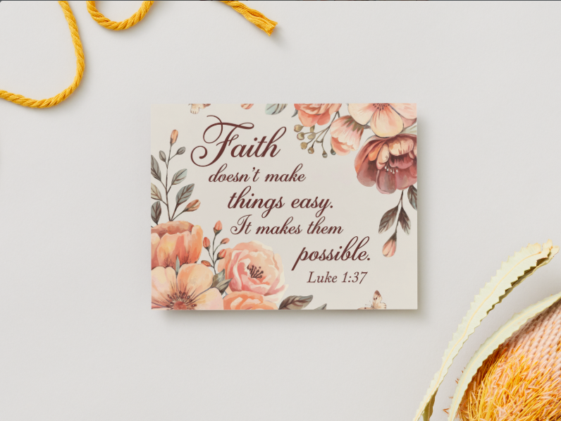 Inspirational Faith Notecard Set – Pack of 8 Scripture Greeting Cards
