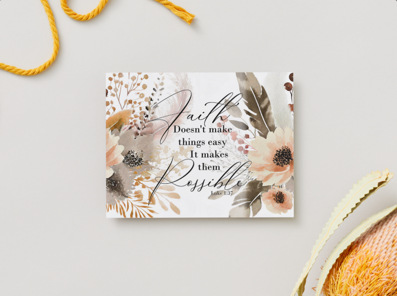 Inspirational Faith Notecard Set – Pack of 8 Scripture Greeting Cards