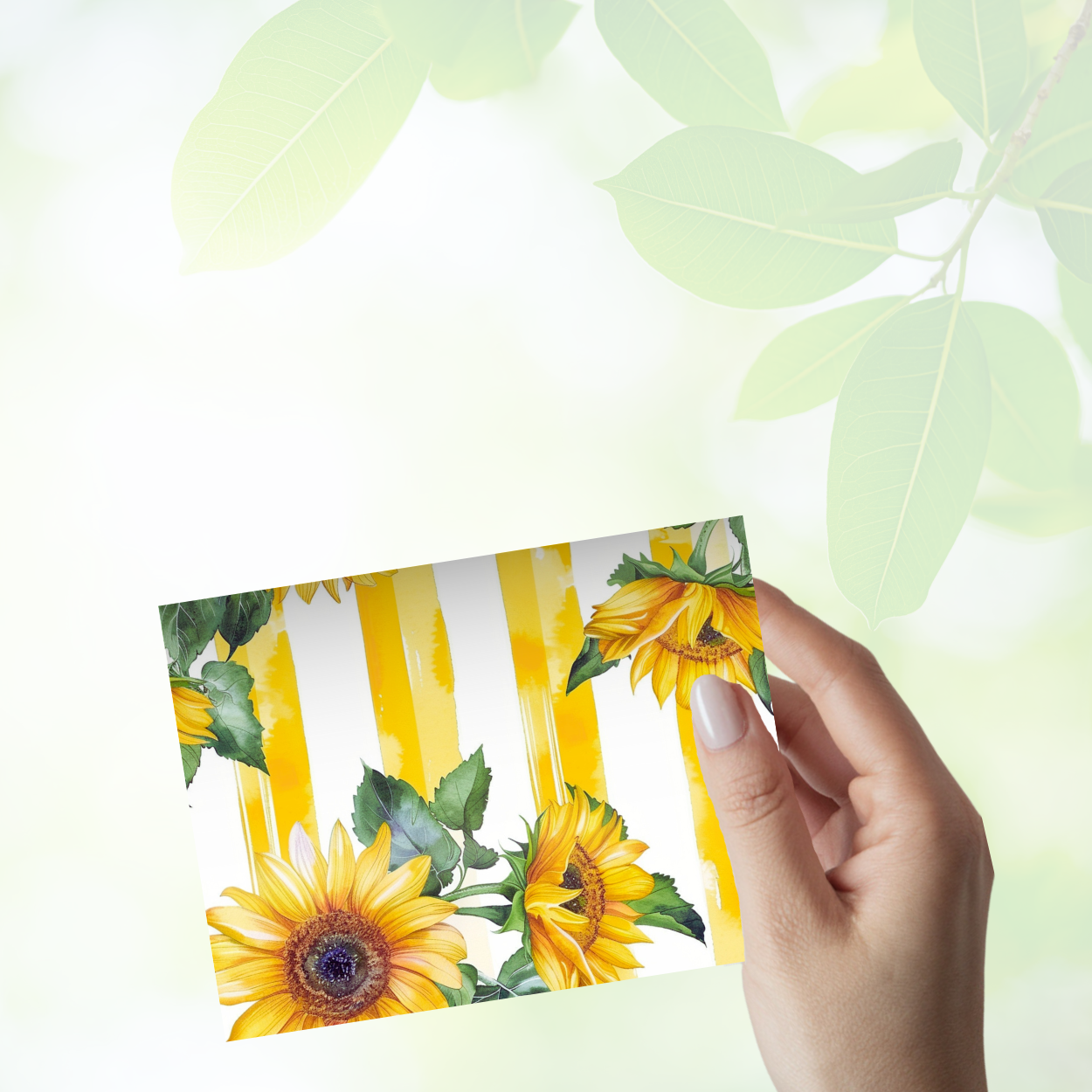🌻 Sunflower Notecard Set – Pack of 8 Blank Greeting Cards with Envelopes – 5.5x4.25" – Kraft Gift Box Included – Vibrant Watercolor Designs
