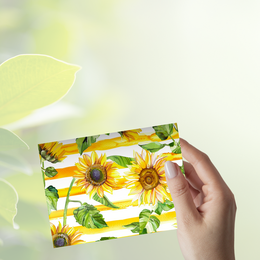 🌻 Sunflower Notecard Set – Pack of 8 Blank Greeting Cards with Envelopes – 5.5x4.25" – Kraft Gift Box Included – Vibrant Watercolor Designs